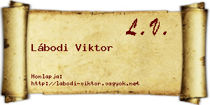 Lábodi Viktor névjegykártya